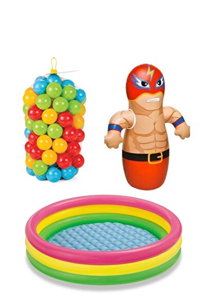 MAGICAL 86 Havuz Ve Intex Kırmızı Dövüşçü Hacı Yatmaz Ve 100 Top