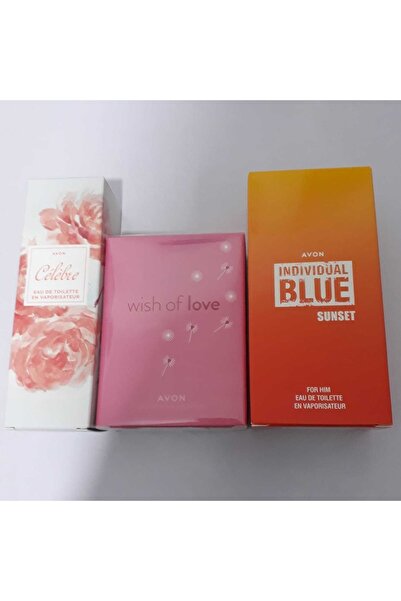 AVON Celebre + Wish Of Love + Indıvıdual Blue Sunset