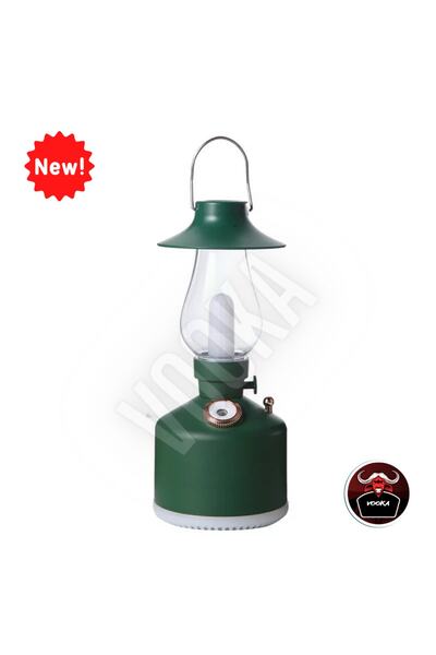VOOKA Vilya Vintage Şarjlı Gece Lambası & Hava Nemlendirici Buhar Makinesi Gaz Lambası Retro
