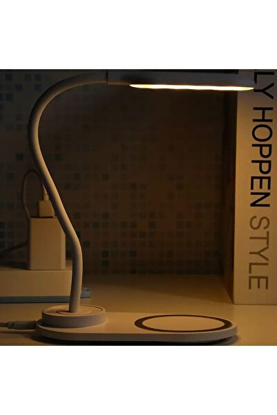 Lisa Butik Hızlı Kablosuz Şarj Stant Ve Led Masa Lambası Taşınabilir 360 Derece Esnek Dokunma Wiereles Charger