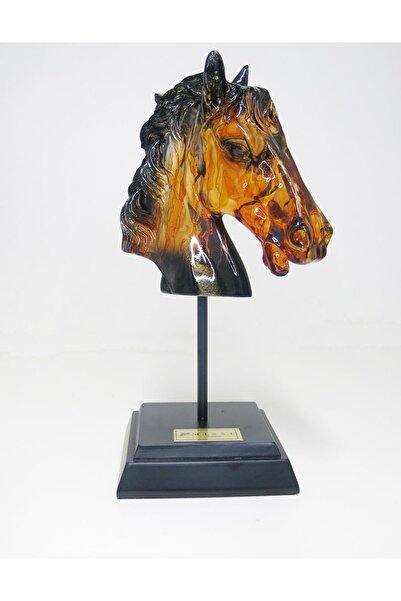 Missi Özel El Yapımı Dekoratif Amber At Büst/heykel