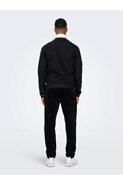 Only & Sons Only&sons Men's Denim Jacket Onscoın Black 4332 Jacket 22024332