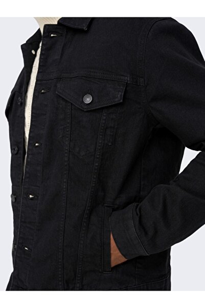Only & Sons Only&sons Men's Denim Jacket Onscoın Black 4332 Jacket 22024332