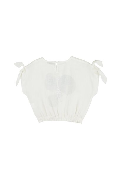 best kids Girl's Ecru Elastic Waisted Blouse