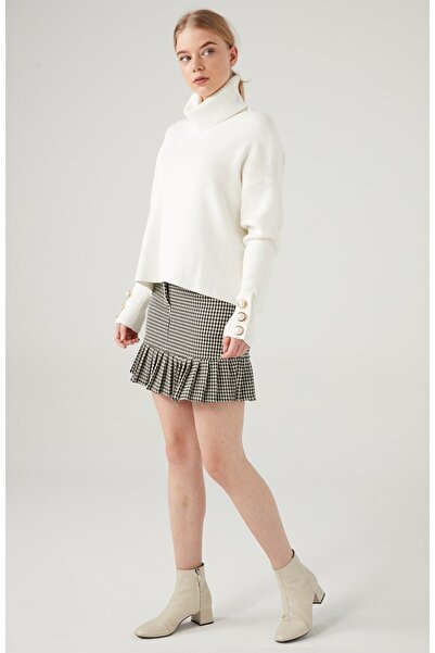 Zelish My Sister Fusta scurtă plisată cu picior de gâscă