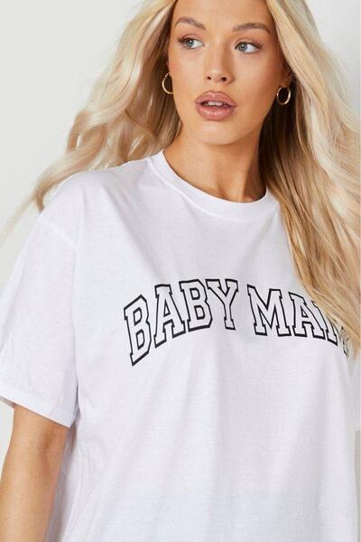 Machetta Μπλουζάκι μητρότητας Pregnant Baby Mama με στάμπα Oversize