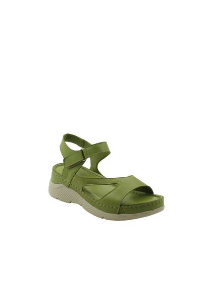 Dünya Shoes Deri Kadın Sandalet