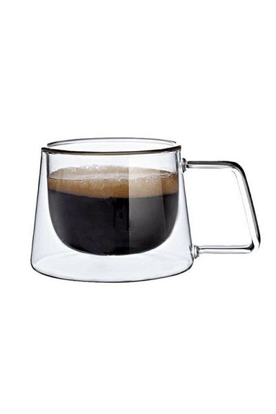 MİMOZA PARK Walled Double Glass Mug - 12476