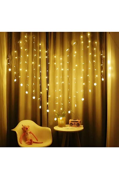 gaman Kalp Perde Ledi Gün Işığı Saçaklı Eklenebilir Led Sevgililer Gününe Öze...