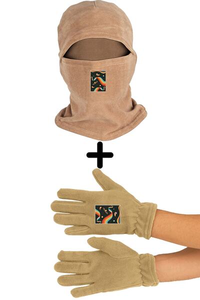 Zeron Tasarım Long Glove Set - Space Polar Snow Mask Bll632