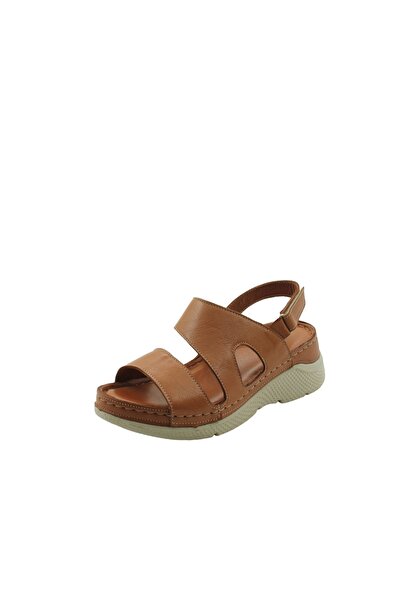 Dünya Shoes Hakiki Deri Kadın Sandalet