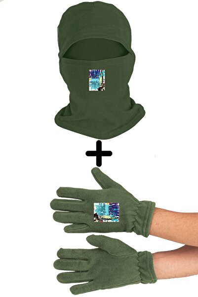 Zeron Tasarım Nyc Polar Snow Mask Long Gloves Set Bll505