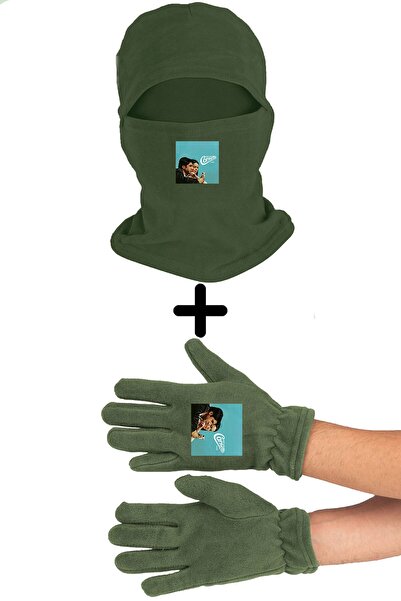 Zeron Tasarım Cornetto Polar Snow Mask Long Gloves Set Bll2765