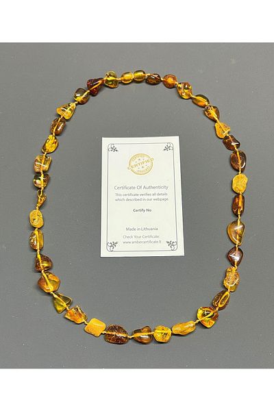 Tesbihci Efendi Drop Amber Adult Large Stone Light Color Necklace 50cm