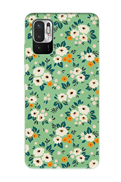 Spoyi Xiaomi Redmi Note 10 5g Çiçek Bahçesi Tasarımlı Yeşil Lansman Telefon K...