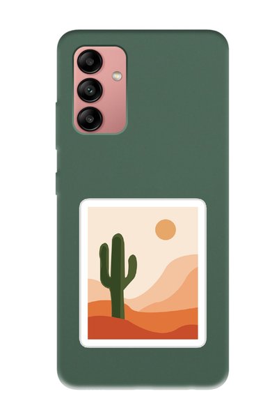 Spoyi Samsung A04S Desert Cactus Design Dark Green Launch Phone Case