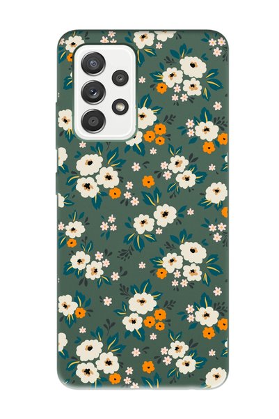 Spoyi Samsung A23 Flower Garden Design Dark Green Launch Phone Case