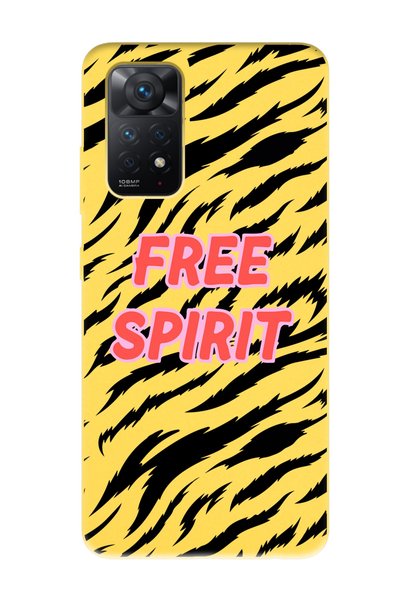 Spoyi Xiaomi Redmi Note 11 Free Spirit Design Yellow Launch Phone Case