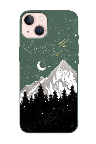 Spoyi iPhone 14 Plus Black Night Design Dark Green Launch Phone Case