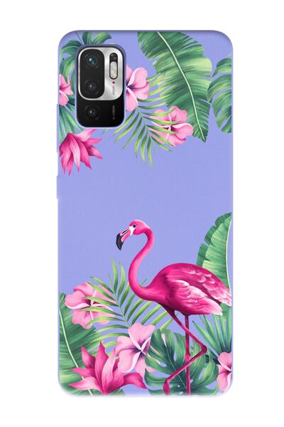 Spoyi Xiaomi Redmi Note 10 5g Tropical Flamingo Design Lilac Launch Phone Case