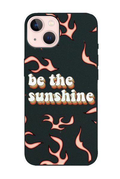 Spoyi iPhone 14 Plus Be the Sunshine Designed Black Launch Phone Case