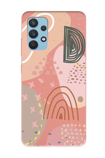 Spoyi iPhone 14 Plus Line Art Design Powder Launch Phone Case