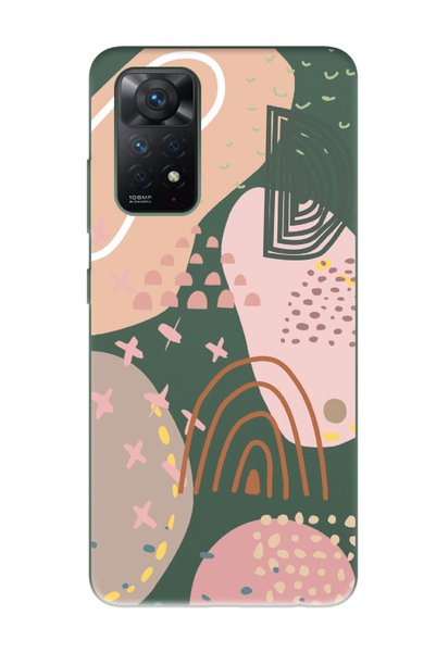 Spoyi حافظة هاتف Xiaomi Redmi Note 11 Pro بتصميم فني باللون الأخضر الداكن