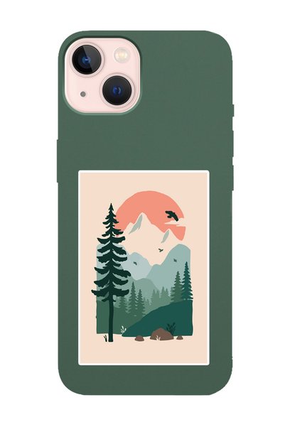 Spoyi iPhone 14 Lake Forest Designed Dark Green Launch Phone Case