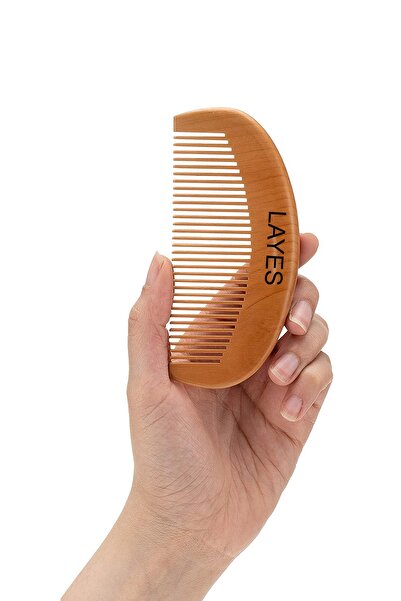 Layes Natural Boxwood Wooden Comb Round Anti-static