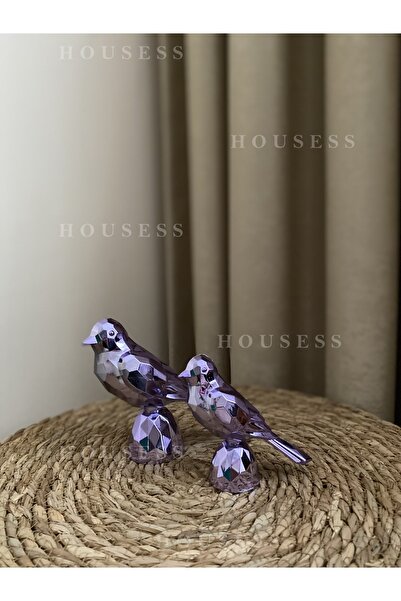 Housess 2'li Kuş Biblo Süs Polyester Döküm