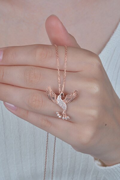 ESSARE Kadın 925 Ayar Anka Kuşu Taşlı Gümüş Kolye