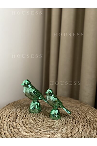 Housess 2'li Kuş Biblo Süs Polyester Döküm