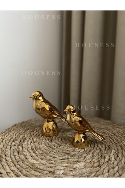 Housess 2'li Kuş Biblo Süs Polyester Döküm