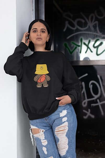 Advantage okrugla kragna Smajli medvedić sa šeširom, unisex majica sa medvedi...