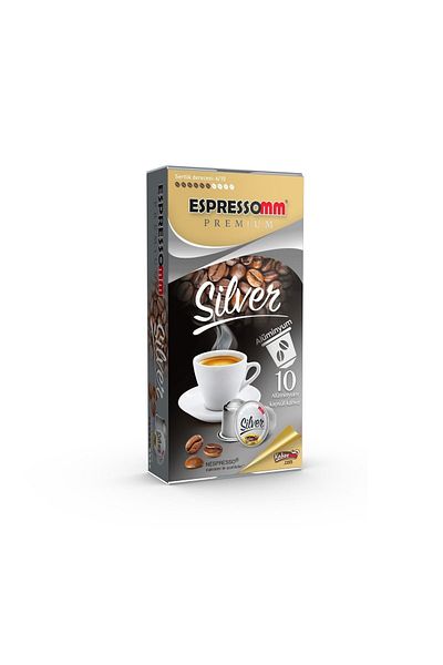 ESPRESSOMM Premium Silver Aluminum Coffee Capsule - 10 Pieces Nespresso ® Compatible*