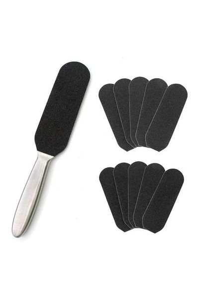 SHAKA 10 Pieces of Replacement Heads Callus and Heel Crack Removal Foot and Heel File - As-336