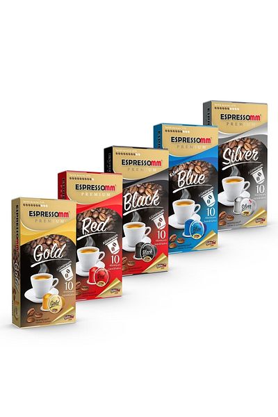 ESPRESSOMM ® Premium Nespresso ® Mixed Aluminum Capsule Brown - 50 Pieces
