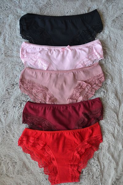 TZ Collection Chiloți din bumbac lycra din bumbac pieptănat pentru femei, pachet de 5