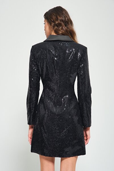 TARA COŞKUNTUNCEL Payet Kruvaze Ceket Elbise
