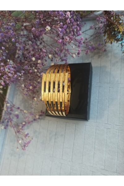 stainless steell نموذج فضي سوار ضلع سميك