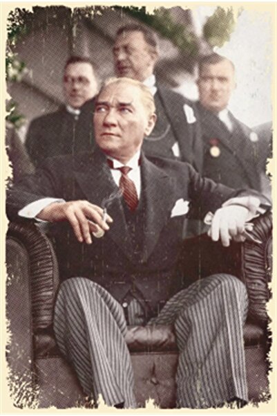 Hayat Poster Ρετρό ξύλινη αφίσα Ατατούρκ - Μουστάφα Κεμάλ Ατατούρκ