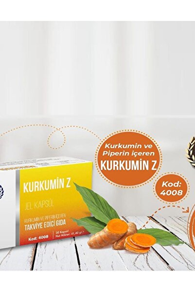 Ersağ Kurkumin Z - Jel Kapsül Takviye Edici Gıda (BLİSTER AMBALAJ) - 4008