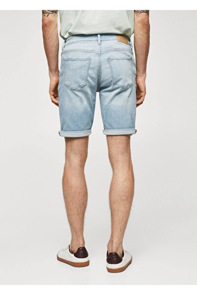 MANGO Man Dar Kesim Denim Bermuda Şort
