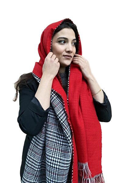 laviyonsa Çift Taraflı Kaz Ayağı Yumuşak Büyük Şal & Atkı