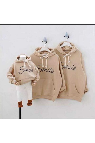 BAV Butik Ayvitrin Family Sweatshirt Embroidered Hooded Vision is Single Price