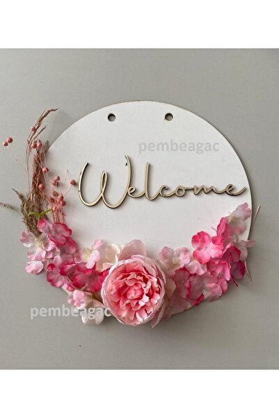 Pembe Ağaç Tasarım Atölyesi Soft Renkler Konsept Tasarım Isme Özel Kapı Süsü - Dış Kapısüsü - Çelik Kapı Süsü