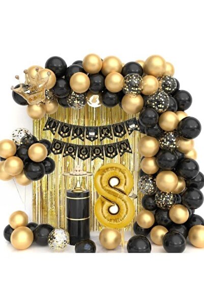 Bkmc Kral Taçlı Yaş Balonlu Balon Zincirli Doğum Günü Seti Iyi Ki Doğdun-2-en Yeni Haliyle