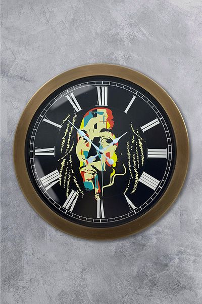 Kasva Concept Gift 36 cm Antique Metal Boom Marley Wall Clock