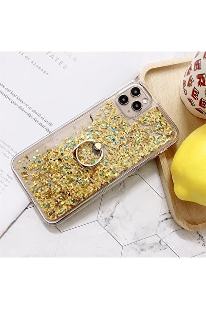 QUEEN AKSESUAR Lüks Metal Gold Yüzüklü Standlı Hareketli 3d Sulu Telefon Kılı...