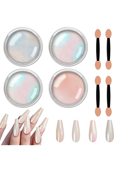alaraycosmetics Denizkızı Inci Parıltılı Toz Kiti- Jel Tırnak-kalıcı Oje- San...